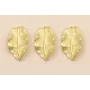 Colgante Hoja 25*13mm Oro Mate / Cuentas Metálicas de Latón / Zamak