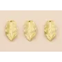 Colgante Hoja 16*8mm Oro Mate / Cuentas Metálicas de Latón / Zamak