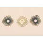 Colgante Forma Radiante 35mm Oro Mate y Verde / Cuentas Metálicas de Latón / Zamak