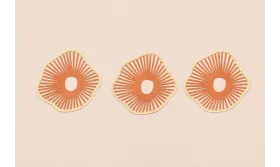 Colgante Forma Radiante 35mm Oro Mate y Rosa / Cuentas Metálicas de Latón / Zamak