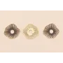 Colgante Forma Radiante 20mm Oro Mate y Negro / Cuentas Metálicas de Latón / Zamak