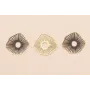 Colgante Forma Radiante 15mm Oro Mate y Negro / Cuentas Metálicas de Latón / Zamak