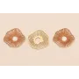 Colgante Forma Radiante 15mm Oro Mate y Rosa / Cuentas Metálicas de Latón / Zamak