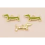 Colgante Perro salchicha 15*7 Ac. Inox 316 L verde / Cuentas Metálicas de Acero Inoxidable