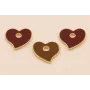 Pieza para Colgar Corazón 15*18*2mm emsalte marrón / Cuentas Metálicas de Latón / Zamak