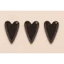 Corazón esmaltado negro 30*16mm / Cuentas Metálicas de Latón / Zamak