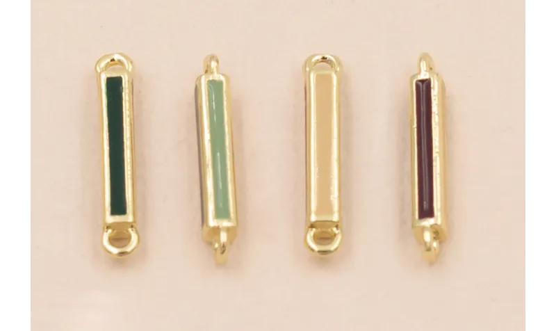 Entrepieza listón multicolor 15*2mm  / Cuentas Metálicas de Latón / Zamak