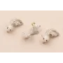 Colgante Pez Blanco y Gris 20*8mm / Cuentas Metálicas de Latón / Zamak