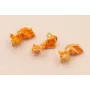 Colgante Pez Naranja y Blaco 20*8mm / Cuentas Metálicas de Latón / Zamak