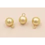 Colgante Bola 8mm Oro Mate / Cuentas Metálicas de Latón / Zamak