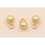 Colgante Bola 4mm Oro Mate / Cuentas Metálicas de Latón / Zamak