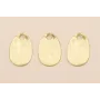 Colgante Chapa Martilleada 30*18mm Oro Mate / Cuentas Metálicas de Latón / Zamak