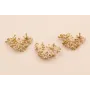 Colgante Coral 32*25mm Crema Mate / Cuentas Metálicas de Latón / Zamak
