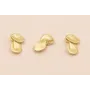 Colgante doble hoja 12*7mm Oro Mate / Cuentas Metálicas de Latón / Zamak