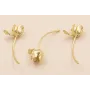 Colgante Flor 50*15mm Oro Mate / Cuentas Metálicas de Latón / Zamak