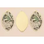 Ovalo 60*33  Oro Mate Cebras y Hojas / Cuentas Metálicas de Latón / Zamak