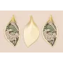 Cogante Hoja 56*26mm Oro Mate Cebras y Hojas / Cuentas Metálicas de Latón / Zamak