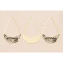 Colgante lágrima 58*37mm Oro Mate Cebras y Hojas / Cuentas Metálicas de Latón / Zamak