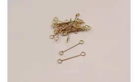 Alfiler Acero Inoxidable 24mm Dorado / Alfileres de Acero Inoxidable