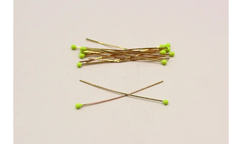 Alfiler cabeza esmaltada 2mm*40mm verde pistacho