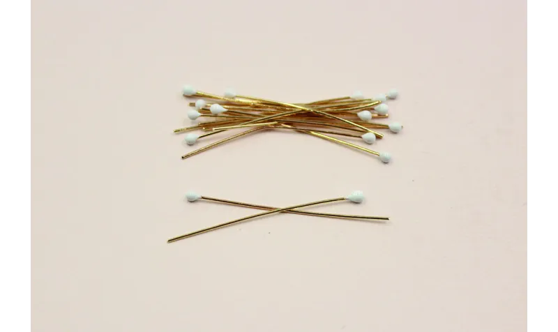Alfiler cabeza redonda y esmaltada 2mm*40mm Blanco
