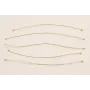 Alfiler dobre cabeza 0,0 * 75mm Dorado / Alfileres de Latón / Zamak
