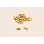Cierre cadena Bolas 1,5mm Oro Mate 6mm long / Cierres de Latón / Zamak