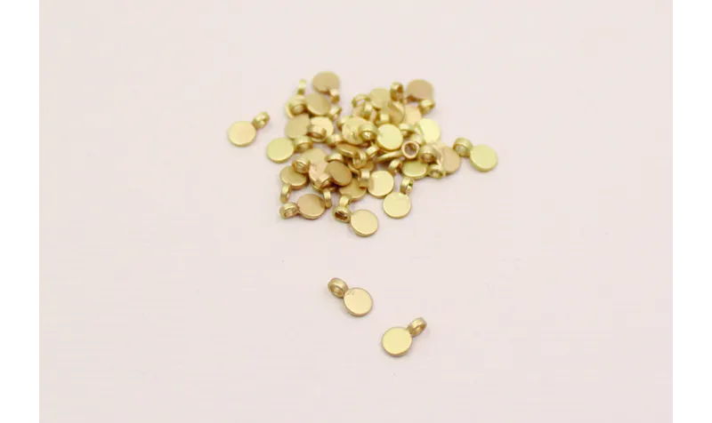 Disco de 3mm con arandela perpendicular Oro Mate