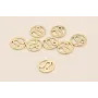 Disco 10mm signo Zodiaco Leo Oro / Cuentas Metálicas de Latón / Zamak