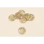 Disco 10mm signo Zodiaco Virgo Oro / Cuentas Metálicas de Latón / Zamak