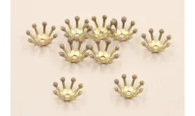 Casquilla 10mm con 8 pestañas esmaltadas Visón / Cuentas Metálicas de Latón / Zamak