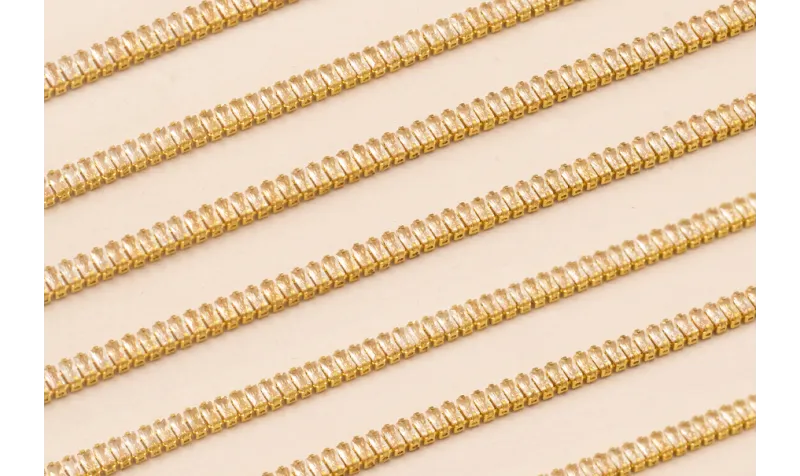 Cadena Strass cristal de 3*1,5mm Lt Rose / Cadenas de Latón / Zamak