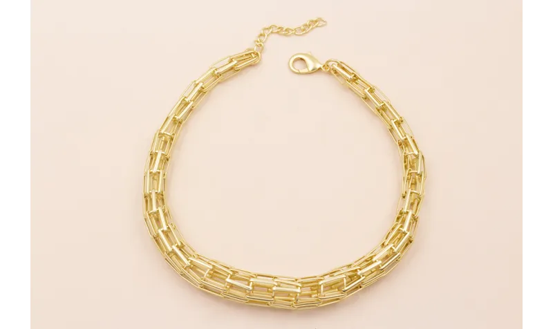 Collar completo Piezas Tubulares 40cms Oro Mate