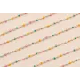 Cadena 2mm Oro Mate Esmaltes multicolor pastel / Cadenas de Latón / Zamak