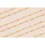 Cadena 1,5mm Oro Mate con Esmaltes de 2mm Ocre / Cadenas de Latón / Zamak