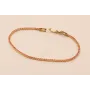 Pulsera Hecha 170mm strass 2mm Rosa / Bases de Pulseras de Latón / Zamak