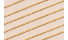 Cadena de tira de 0,8mm Acero Ino. 316L Oro / Cadenas de Acero Inoxidable
