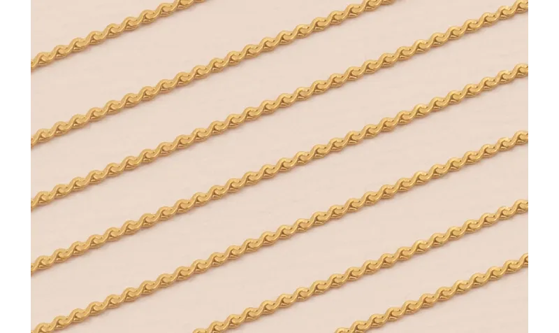 Cadena de tira de 0,8mm Acero Ino. 316L Oro / Cadenas de Acero Inoxidable