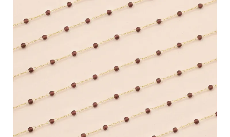 Cadena engarzada bola Topz 2mm Oro Mate