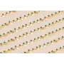 Cadena Discos 3mm con Piedra esmeralda Baño Oro / Cadenas de Latón / Zamak