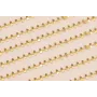 Cadena Discos 3mm con Piedra Gris Baño Oro / Cadenas de Latón / Zamak