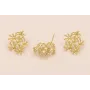Pendiente Estrellas Coral 25*20mm Dorado Mate / Base Pendientes 