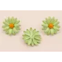 Pendiente Flor 40mm Turquesa y Naranja / Base Pendientes