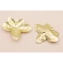Pendiente Flor martilleada 85*67mm Oro Mate / Base Pendientes