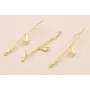Pendiente Rama con Hoja 60mm Oro Mate / Base Pendientes