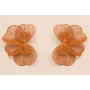 Pareja de Pendientes Flor 4 capas 70*50mm Rosa / Base Pendientes 