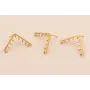 Perno en escuadra 30*15mm Oro Mate / Base Pendientes 