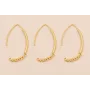 Pendiente en V arco de 45mm y 8 anillas Oro Mate / Base Pendientes 