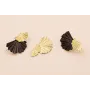 Pendiente 2 palmas 50*30mm Negro Mate doble perno / Base Pendientes 