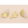 Pendiente 2 palmas 50*30mm Blanco Mate doble perno / Base Pendientes 